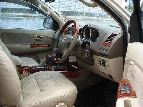 new Toyota Hilux Vigo Double Cab with leather seating and teak work at Thailand's top Toyota Hilux Vigo dealer Jim Autos Thailand